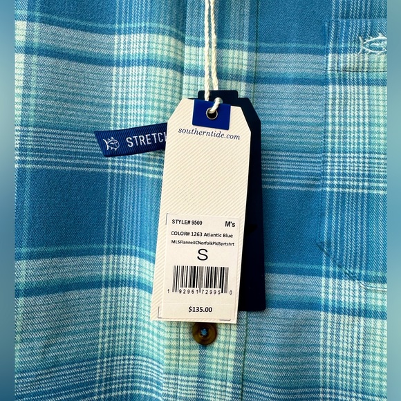 Southern Tide NWT men’s lightweight soft flannel long sleeve shirt size Small - Picture 4 of 5